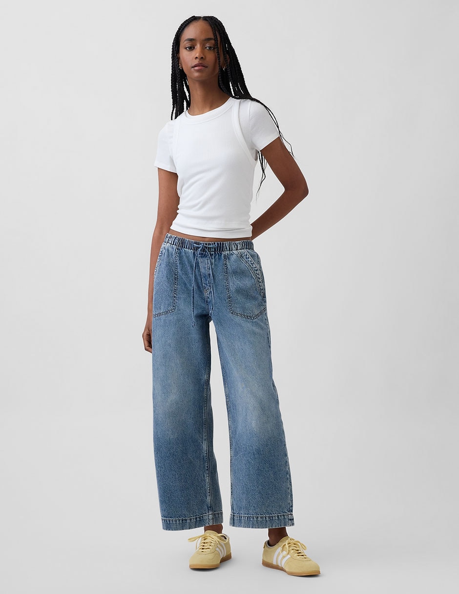 Jeans relaxed loose cintura para mujer