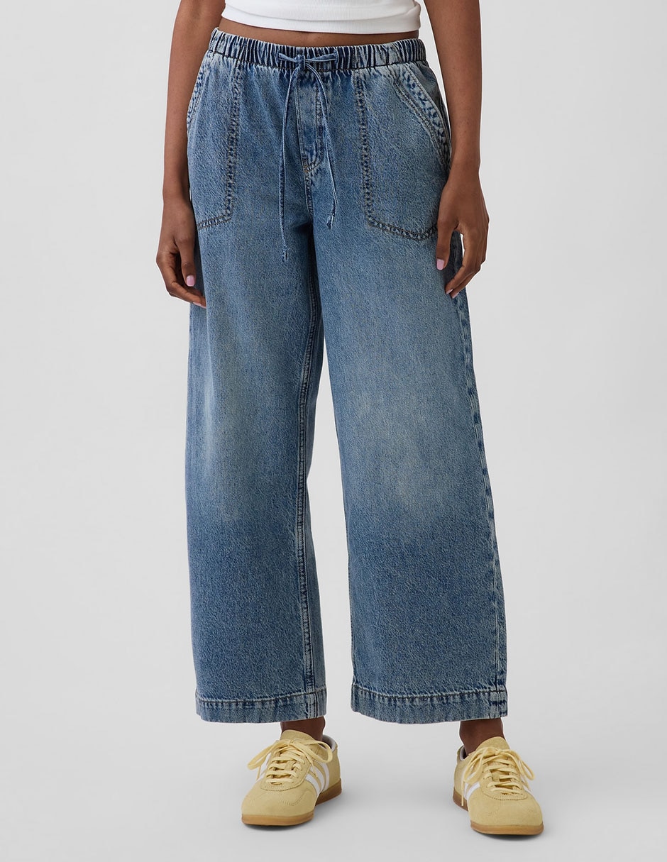 Jeans relaxed loose cintura para mujer 2