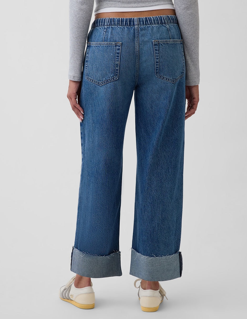 Jeans straight cadera para mujer 4