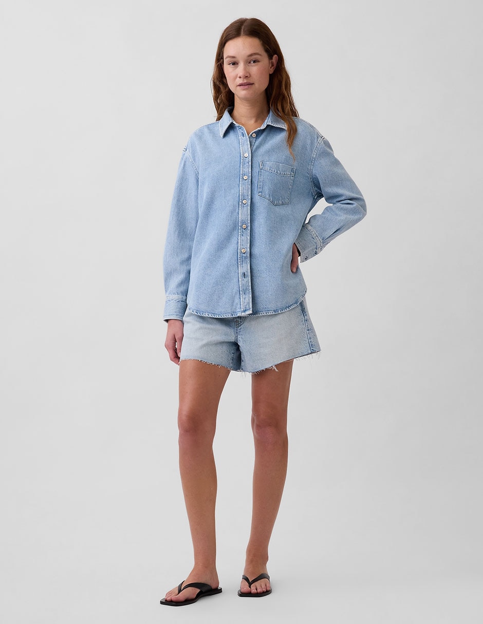Camisa de algodón manga larga para mujer 2