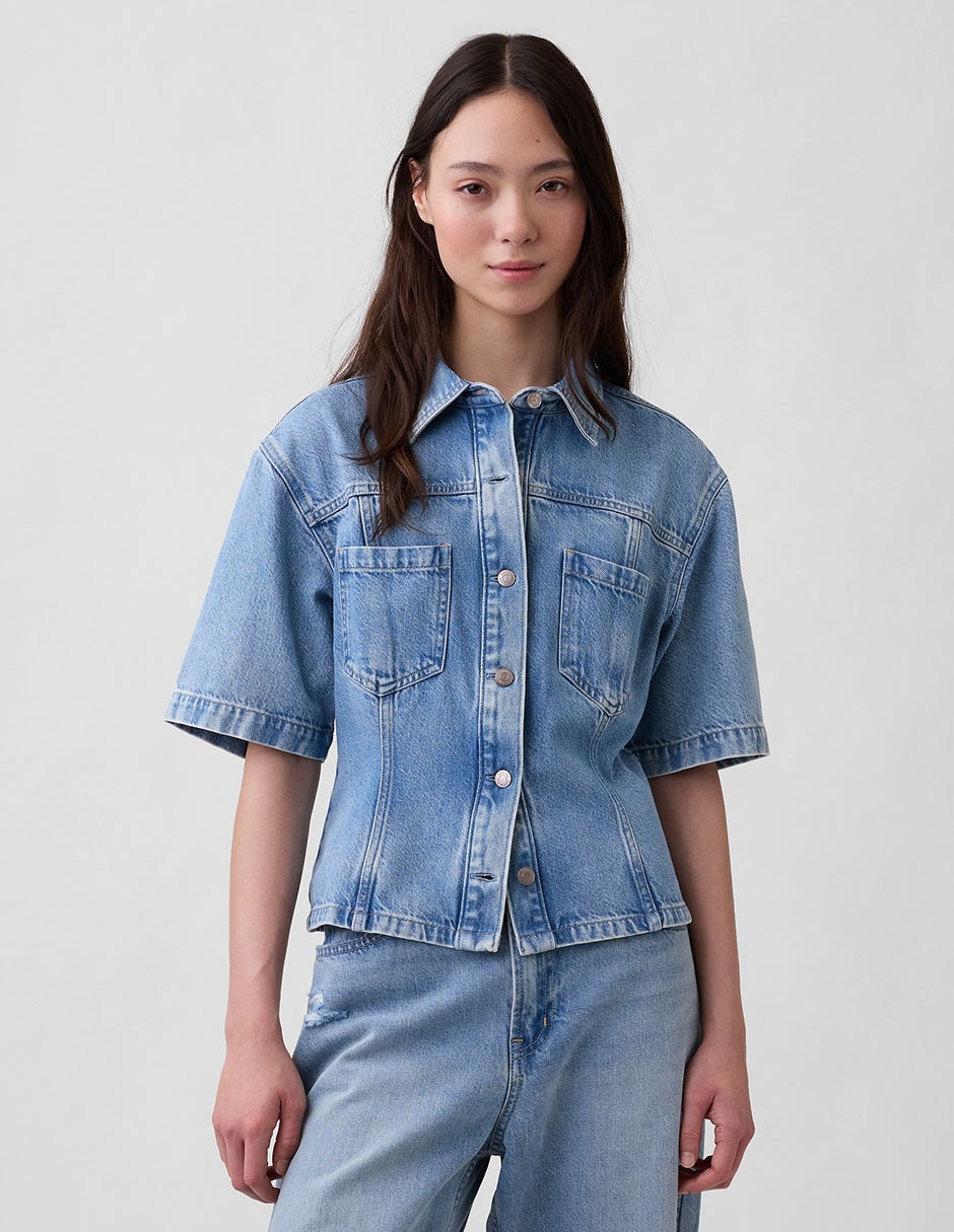 Blusa manga al codo para mujer