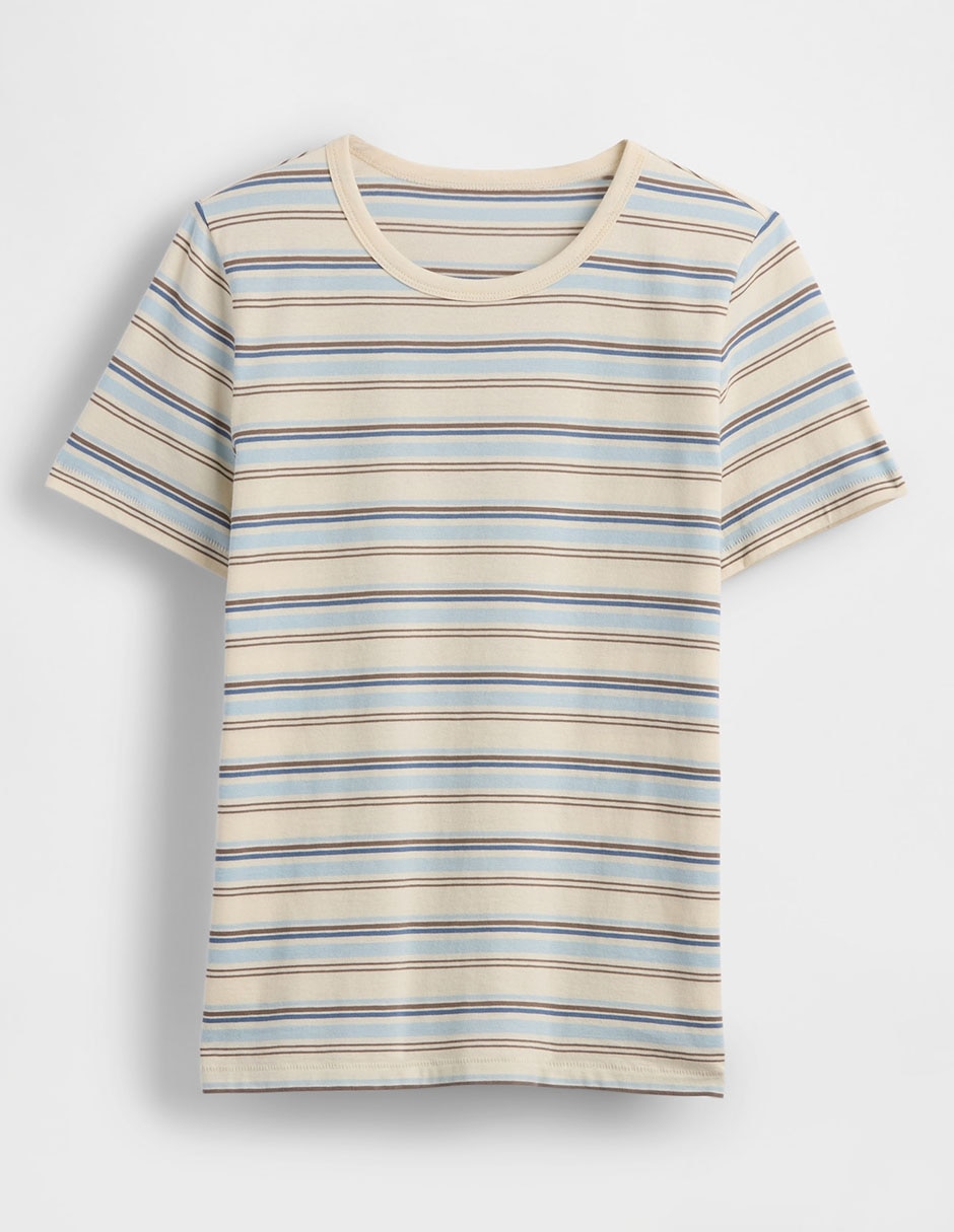 Playera manga corta cuello redondo para mujer 4