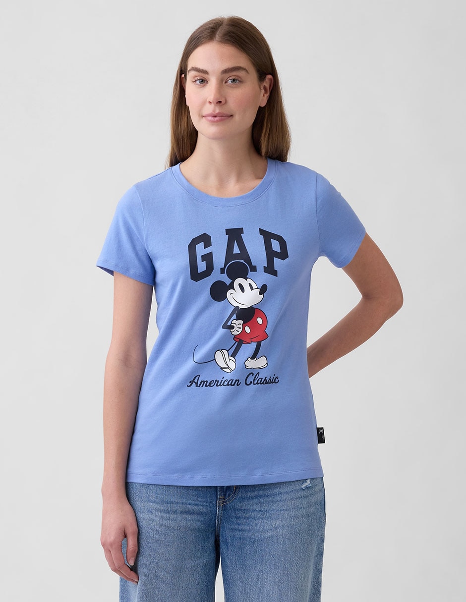 Playera manga corta cuello redondo para mujer