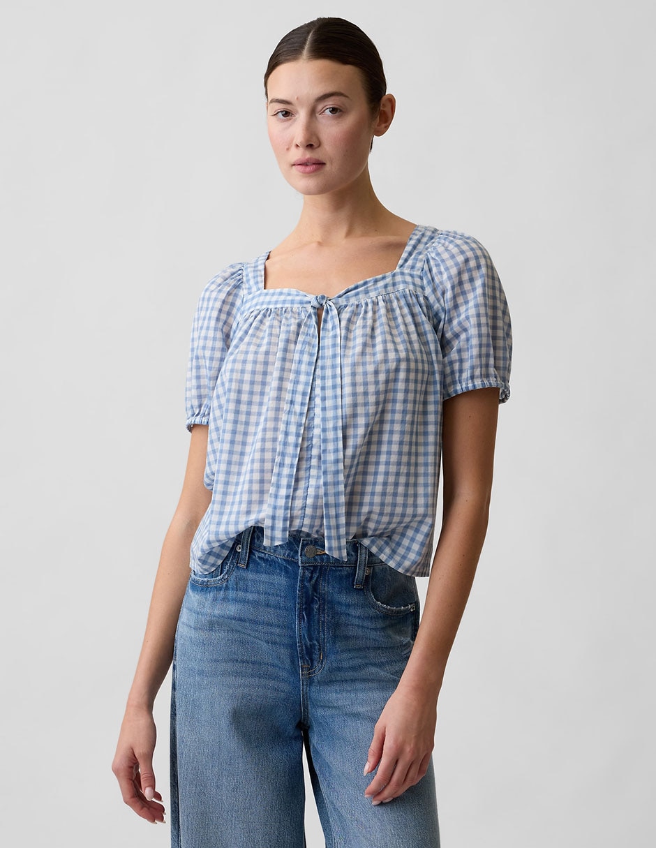 Blusa manga corta para mujer