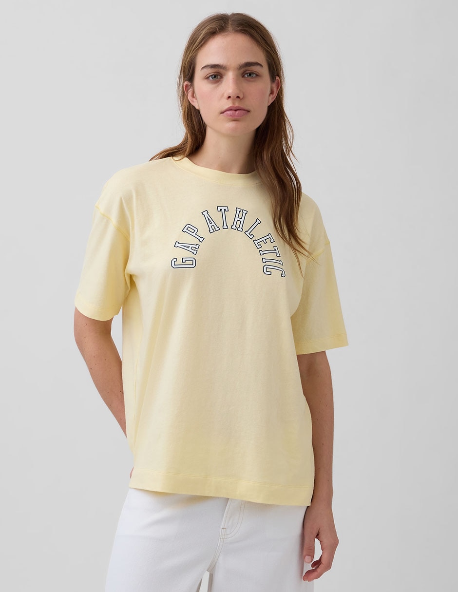 Playera manga corta cuello redondo para mujer