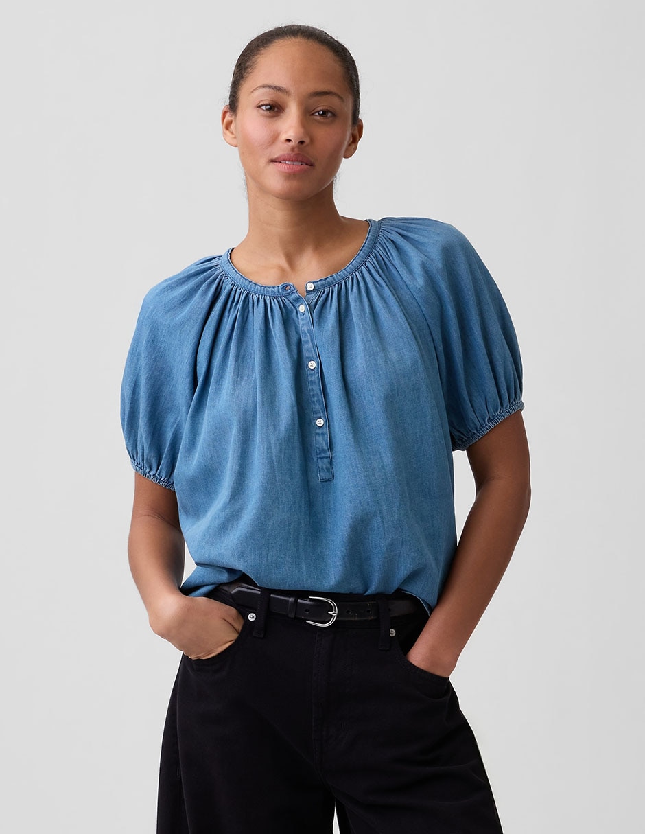 Blusa manga corta para mujer