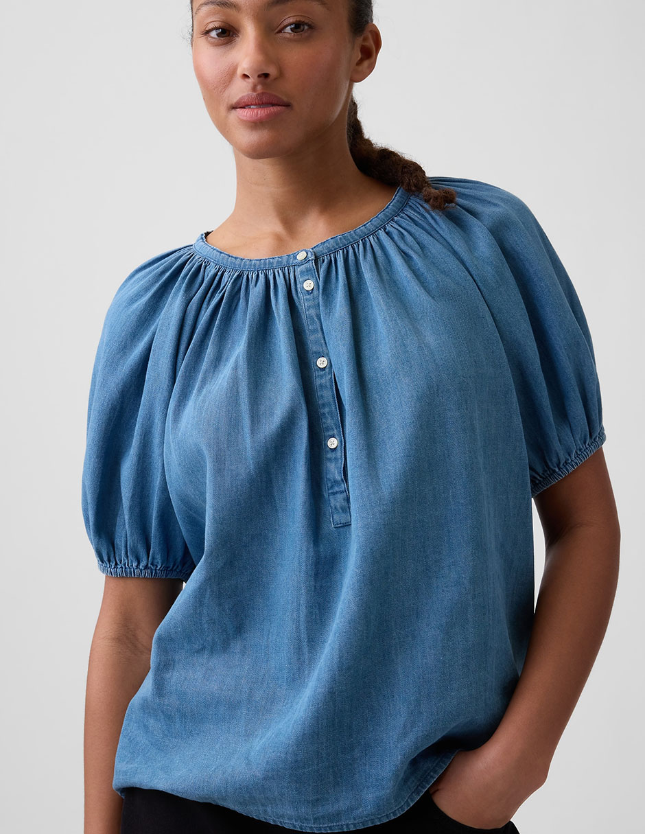 Blusa manga corta para mujer