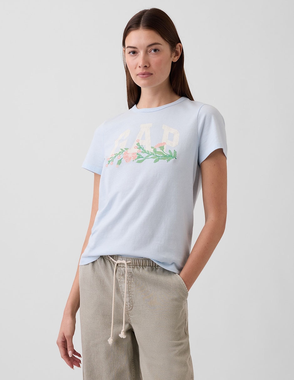 Playera manga corta cuello redondo para mujer Playera manga corta cuello redondo para mujer