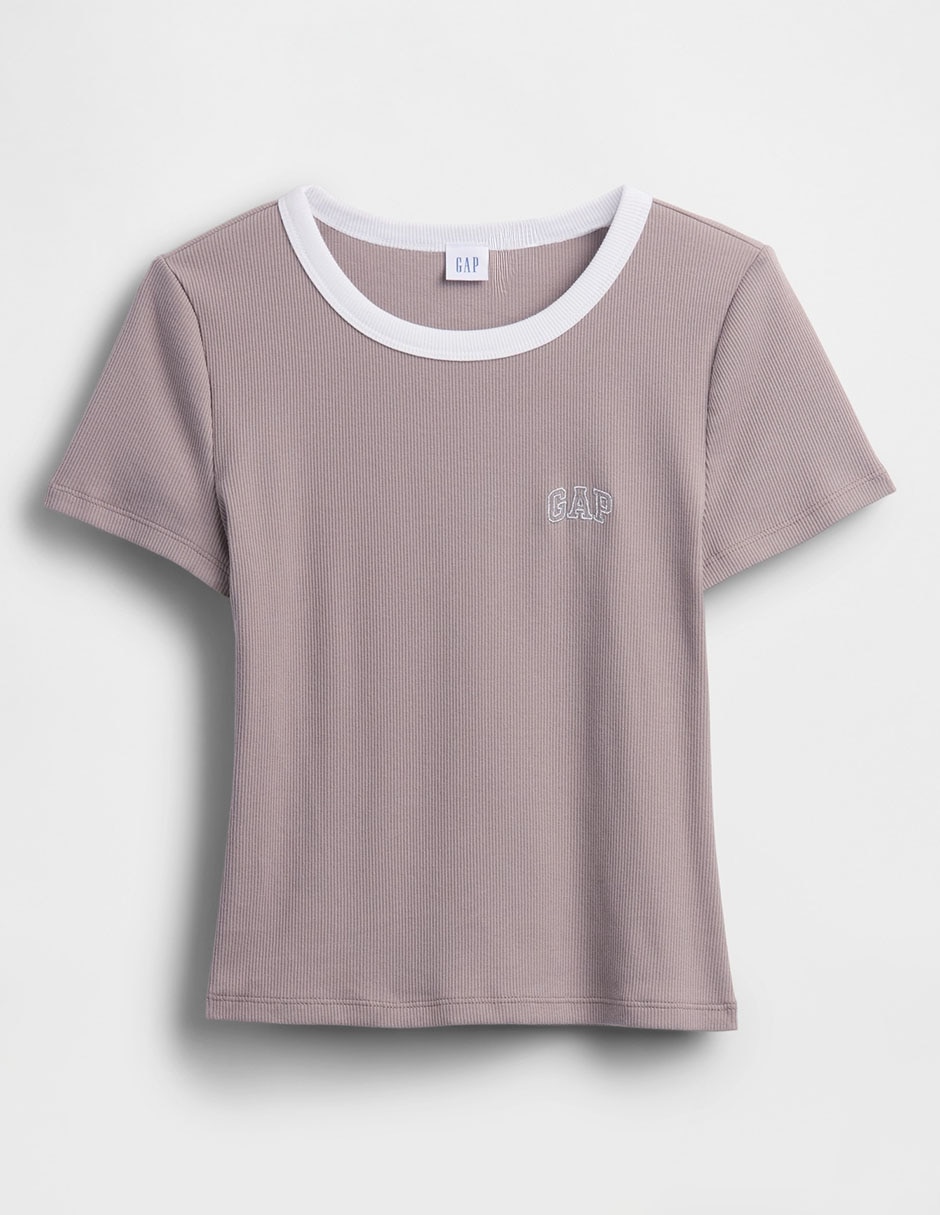 Playera manga corta cuerllo redondo para mujer 5