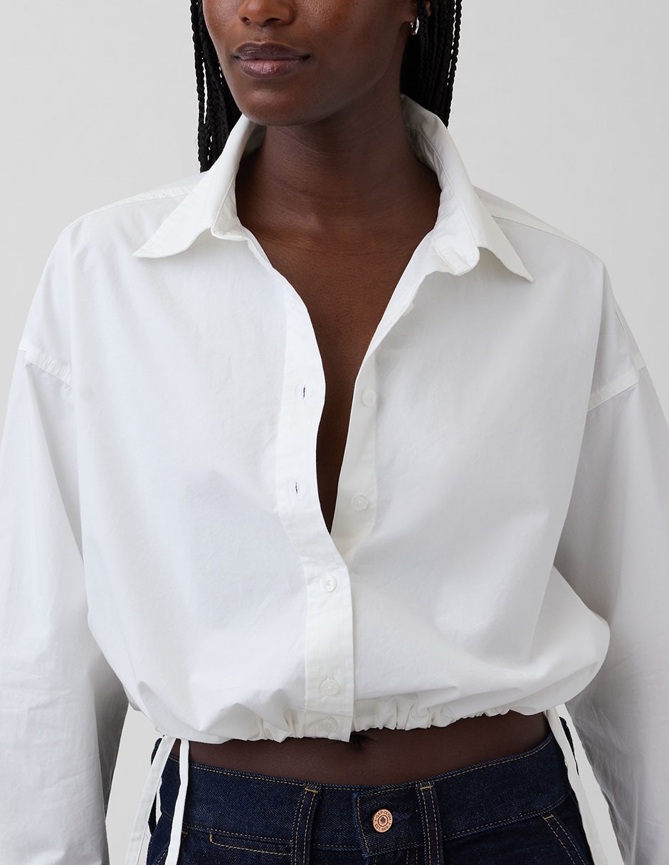 Camisa de algodón manga larga para mujer 4