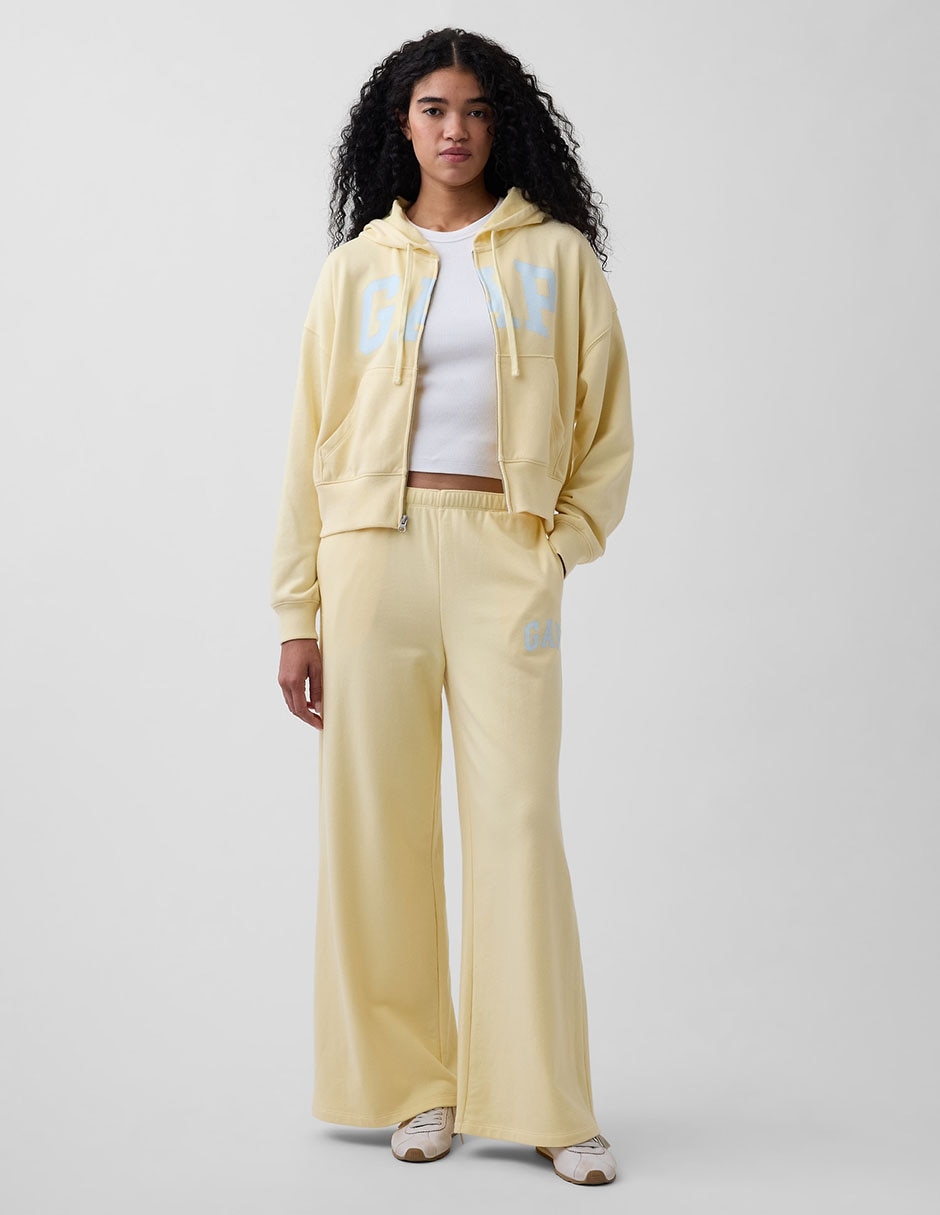 Pants wide leg con elástico para mujer