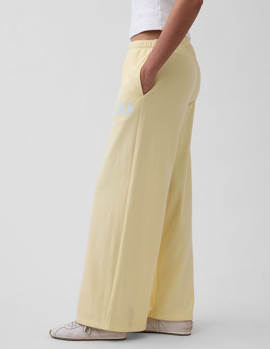 Pants wide leg con elástico para mujer