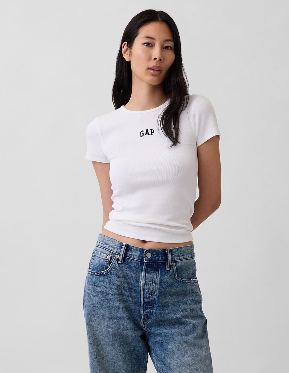 Playera manga corta cuello redondo para mujer Playera manga corta cuello redondo para mujer