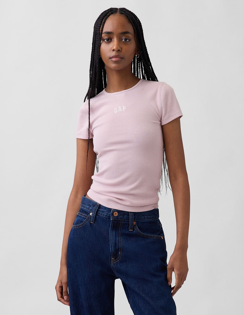 Playera manga corta cuello redondo para mujer Playera manga corta cuello redondo para mujer