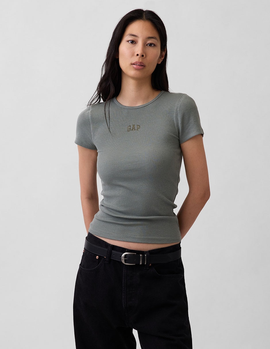 Playera manga corta cuello redondo para mujer Playera manga corta cuello redondo para mujer