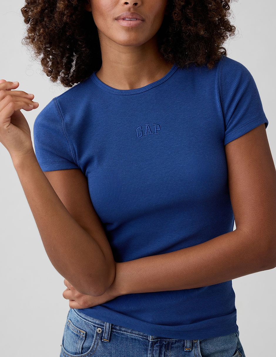 PLAYERA GAP 887651 LOGO, G, AZUL MEDIO