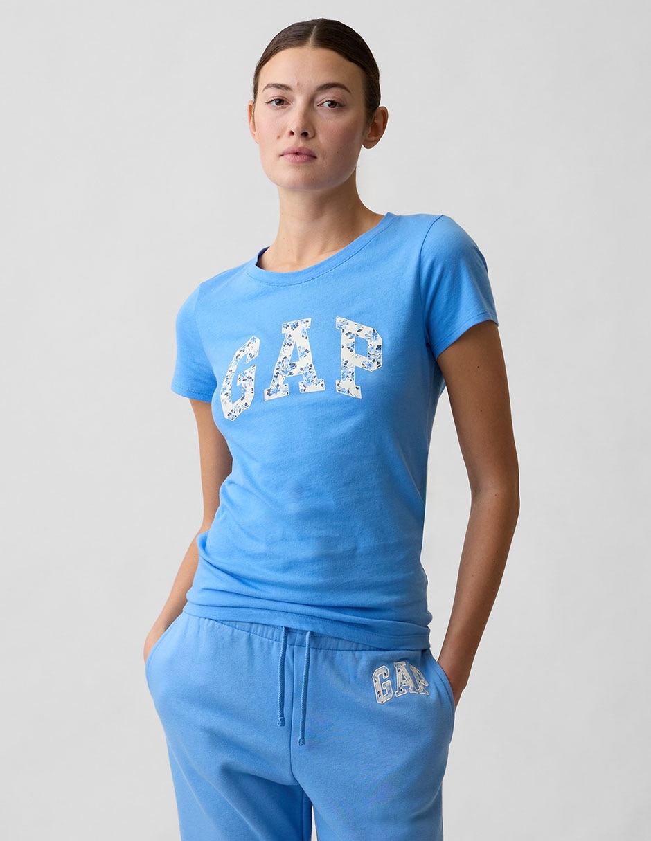 Playera manga corta cuello redondo para mujer