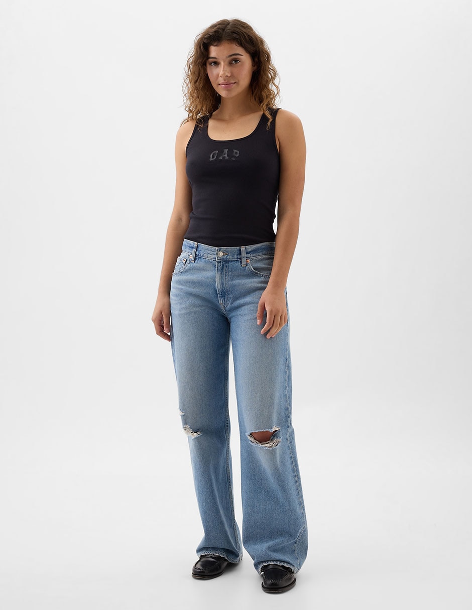 Playera tank cuello redondo para mujer
