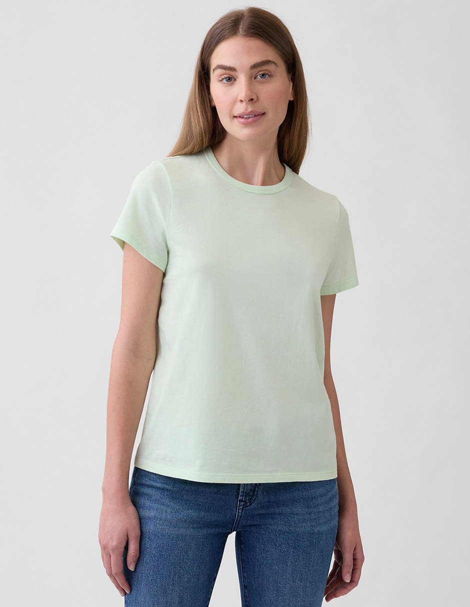 Playera manga corta cuello redondo para mujer Playera manga corta cuello redondo para mujer
