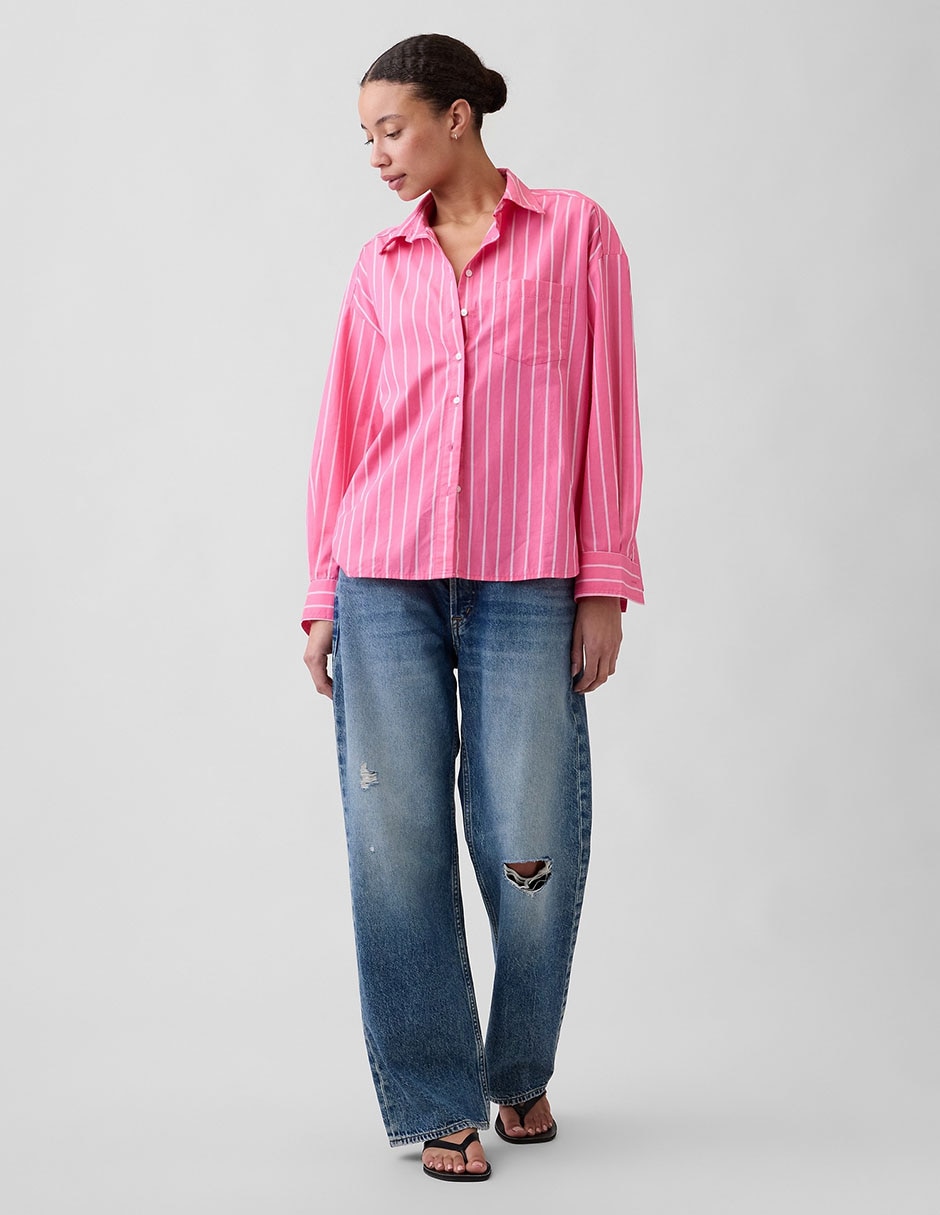 Camisa de algodón manga larga para mujer 3