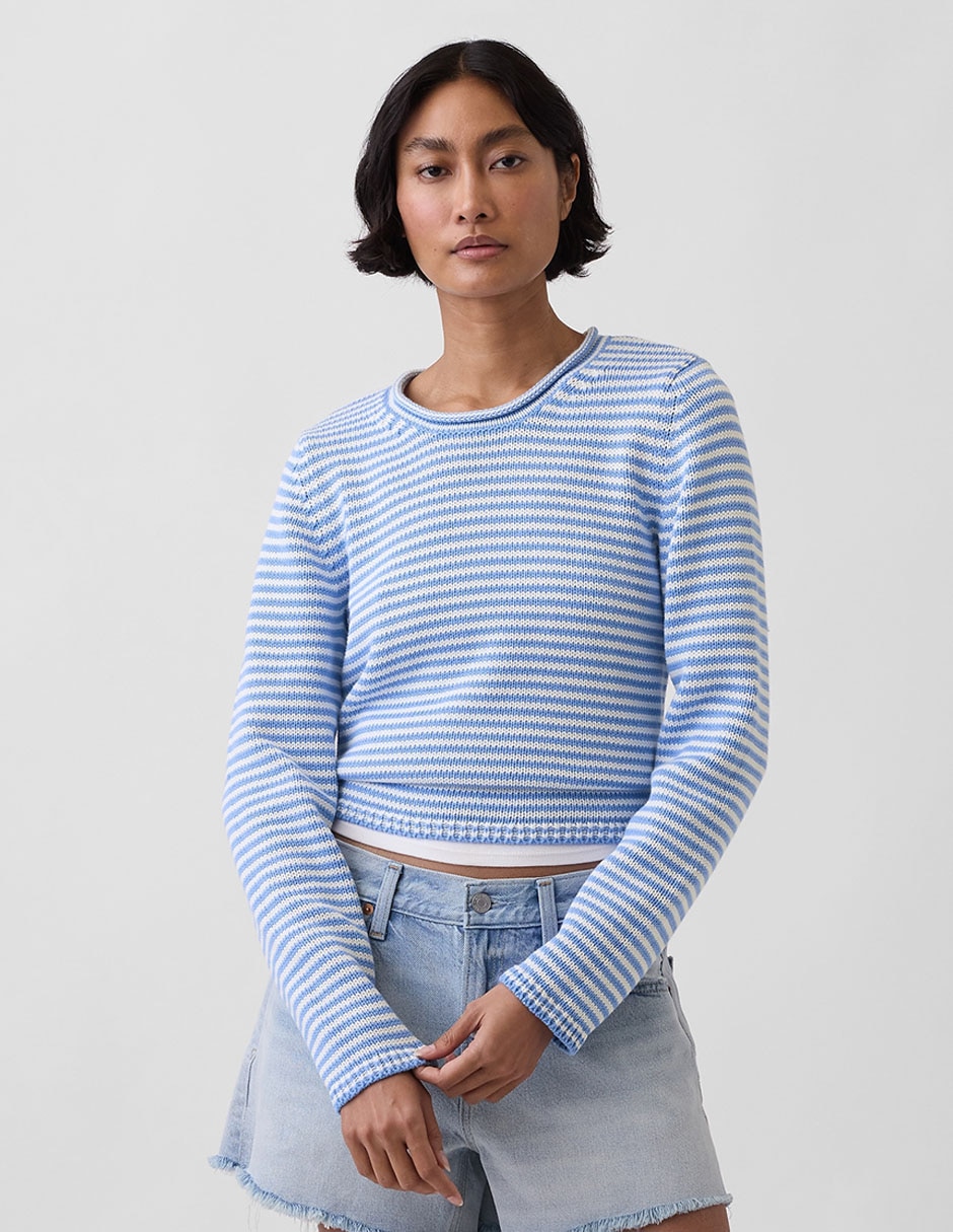 Suéter cuello redondo para mujer