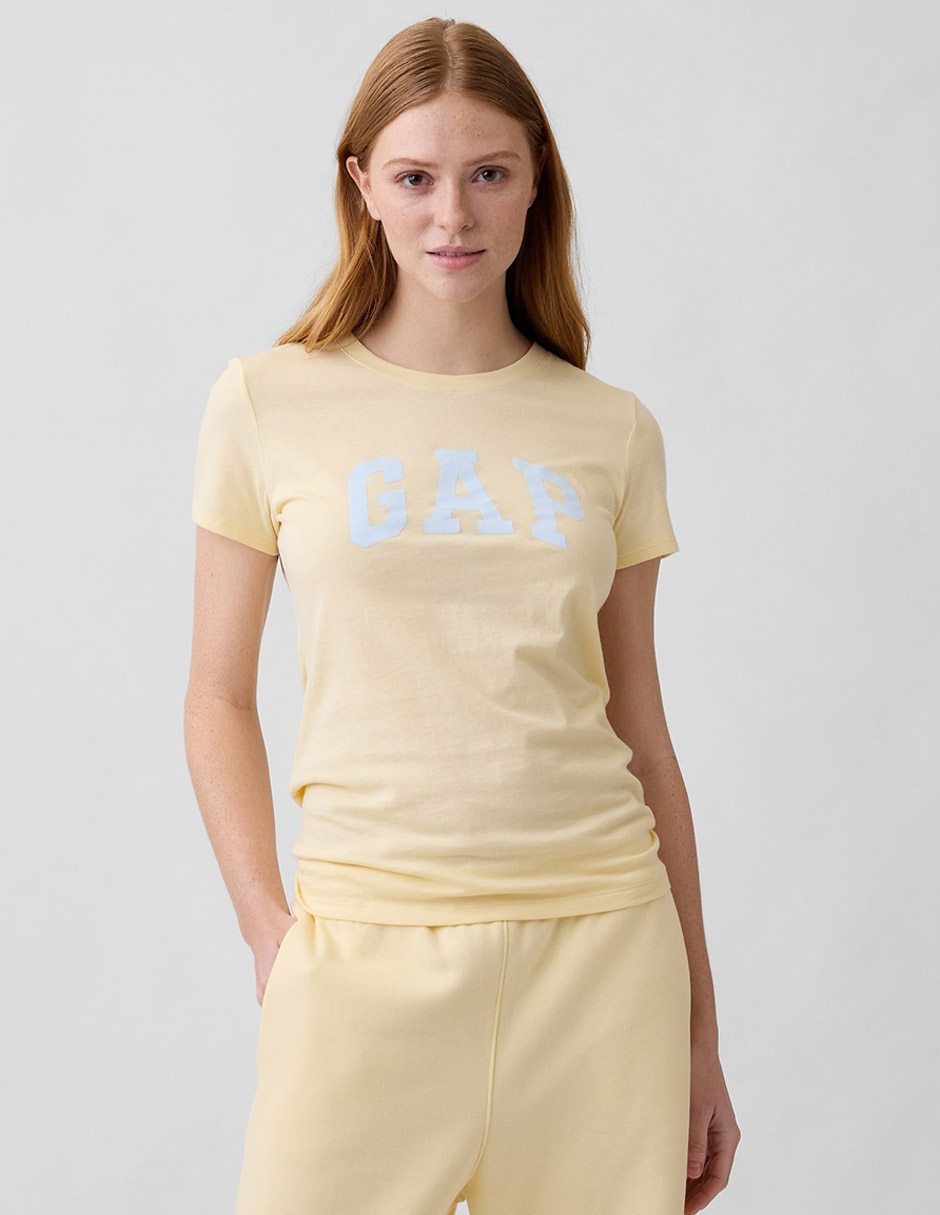 Playera manga corta cuello redondo para mujer