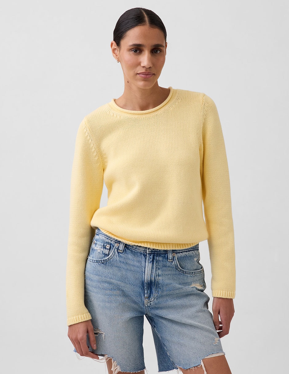 Suéter cuello redondo para mujer