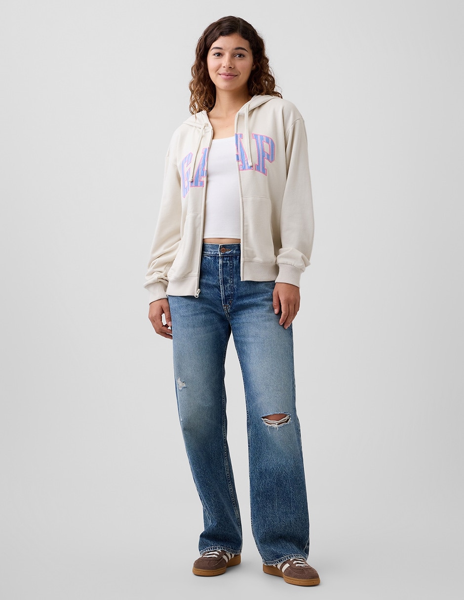 SUDADERA GAP 885587.S LOGO P, G, BEIGE