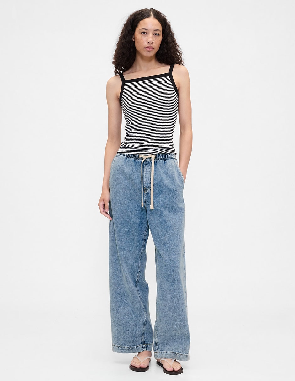 Jeans relaxed wide leg para mujer