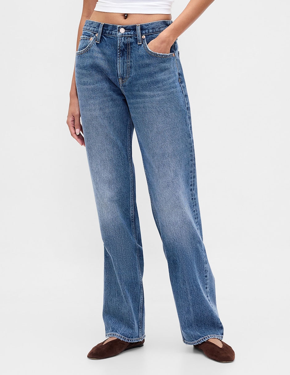 Jeans relaxed straight para mujer 2