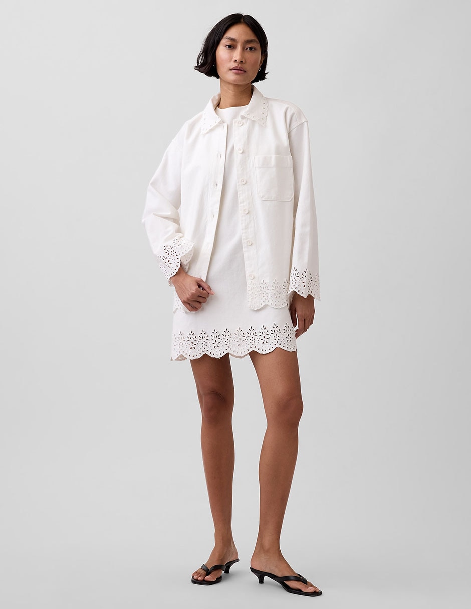 Sobrecamisa de algodón manga larga para mujer 2