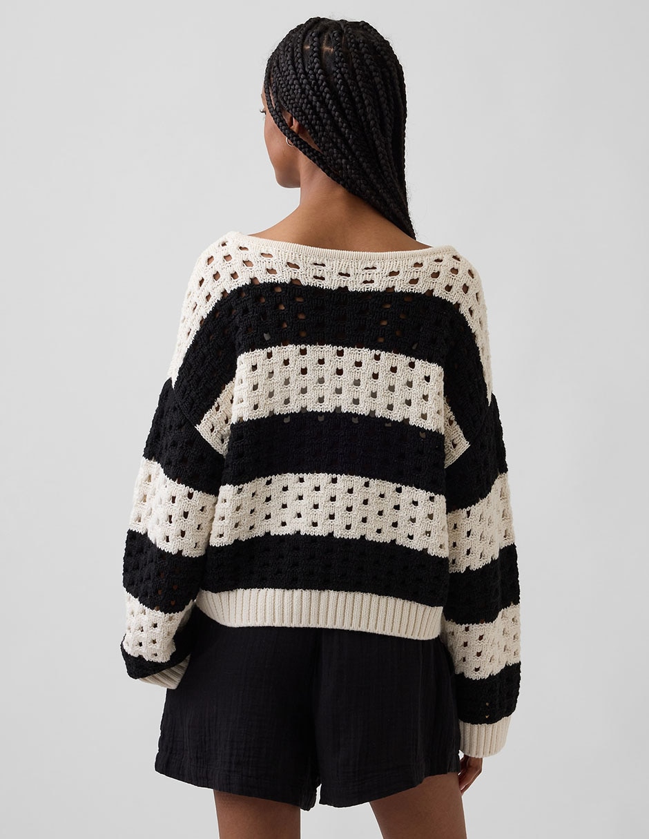 Suéter cuello ojal para mujer 3