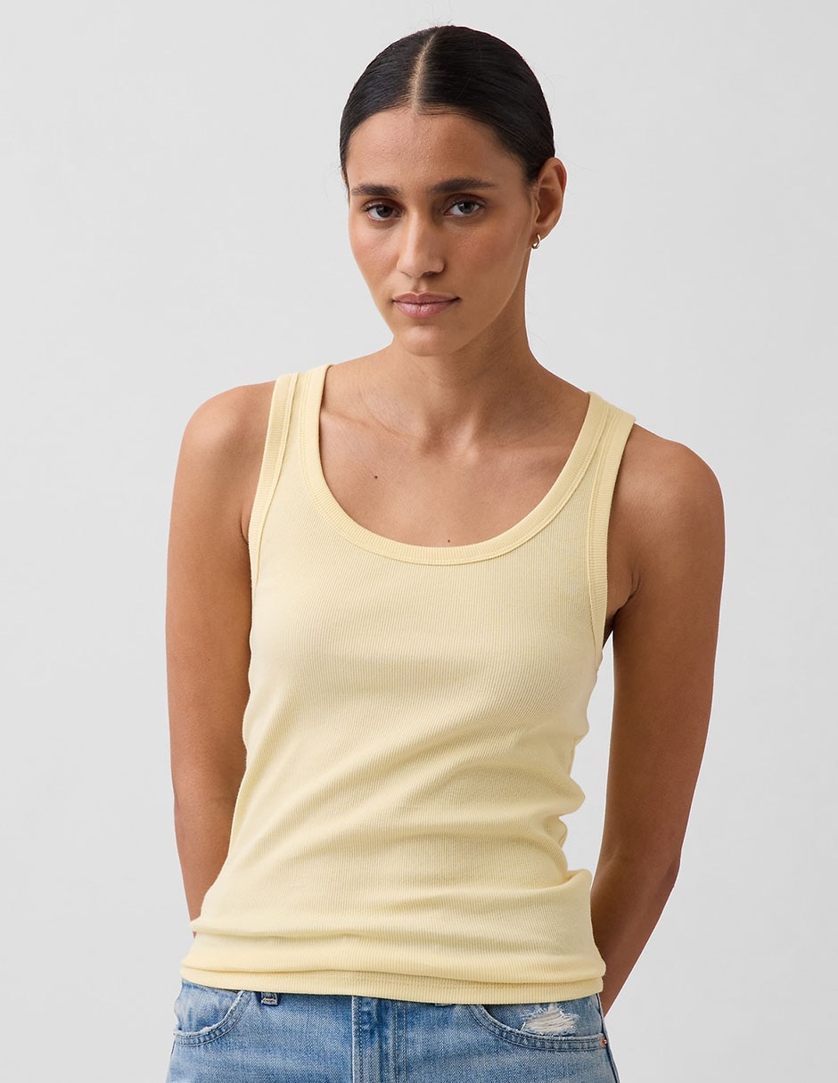 Top cuello redondo tirante ancho