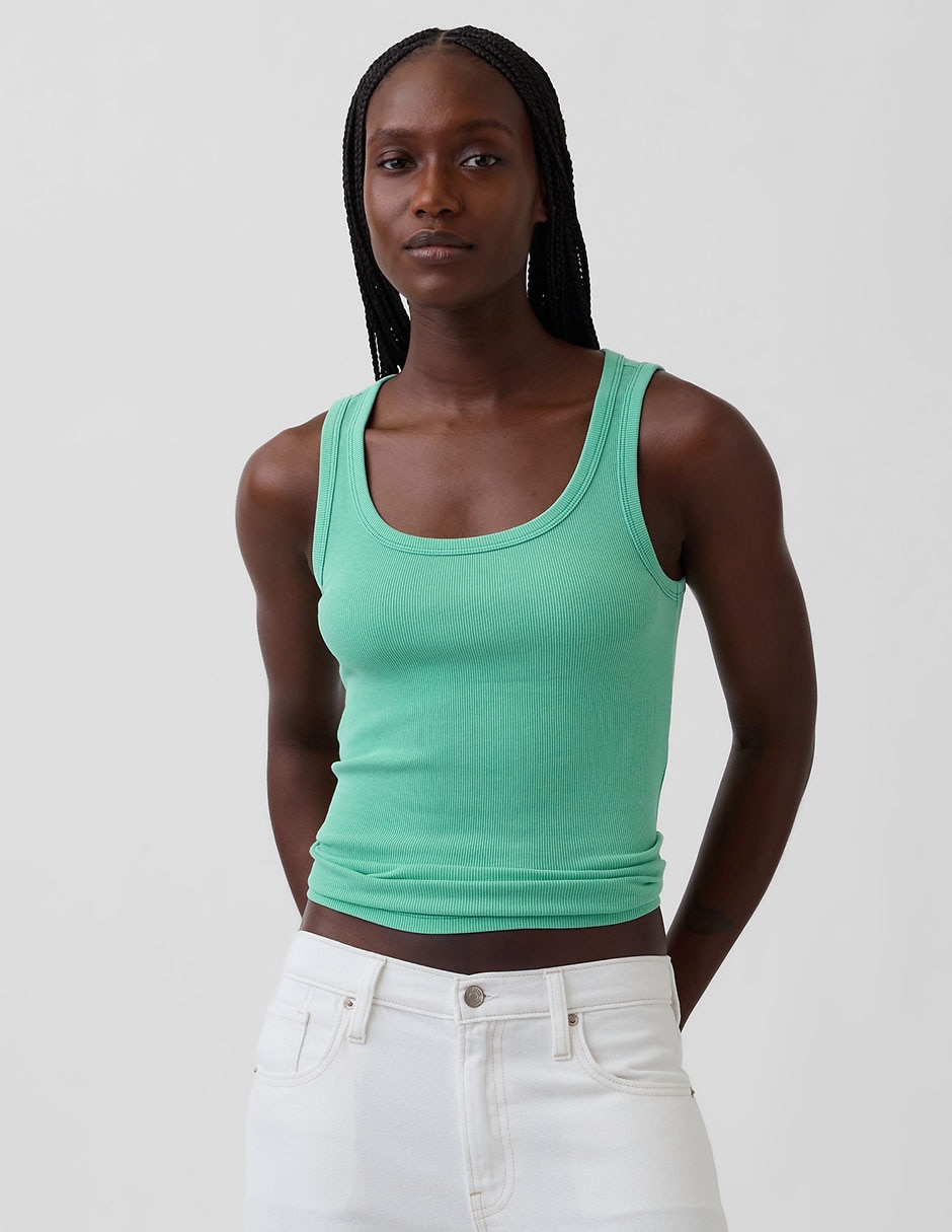 Top cuello redondo tirante ancho Top cuello redondo tirante ancho
