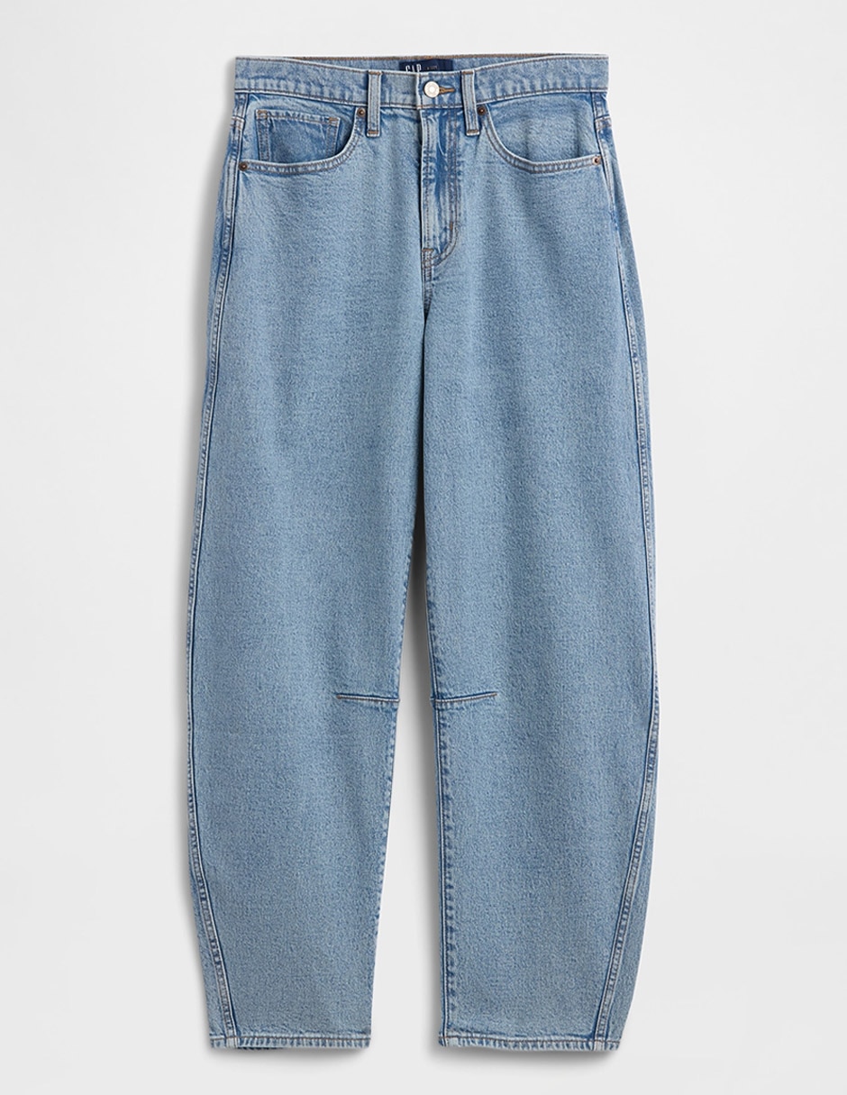 Jeans relaxed barrel para mujer 5