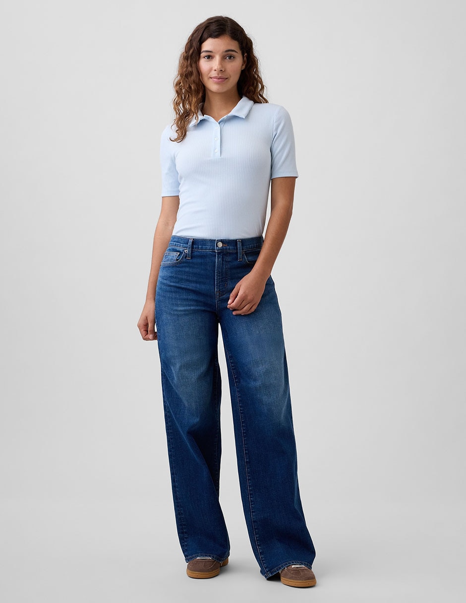 Playera tipo polo para mujer