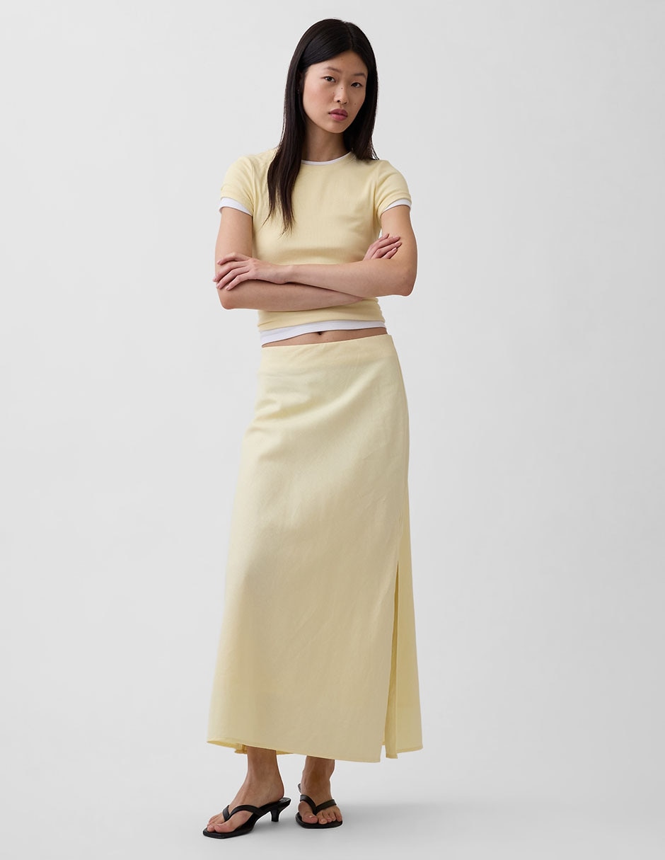 Falda crop a la cintura