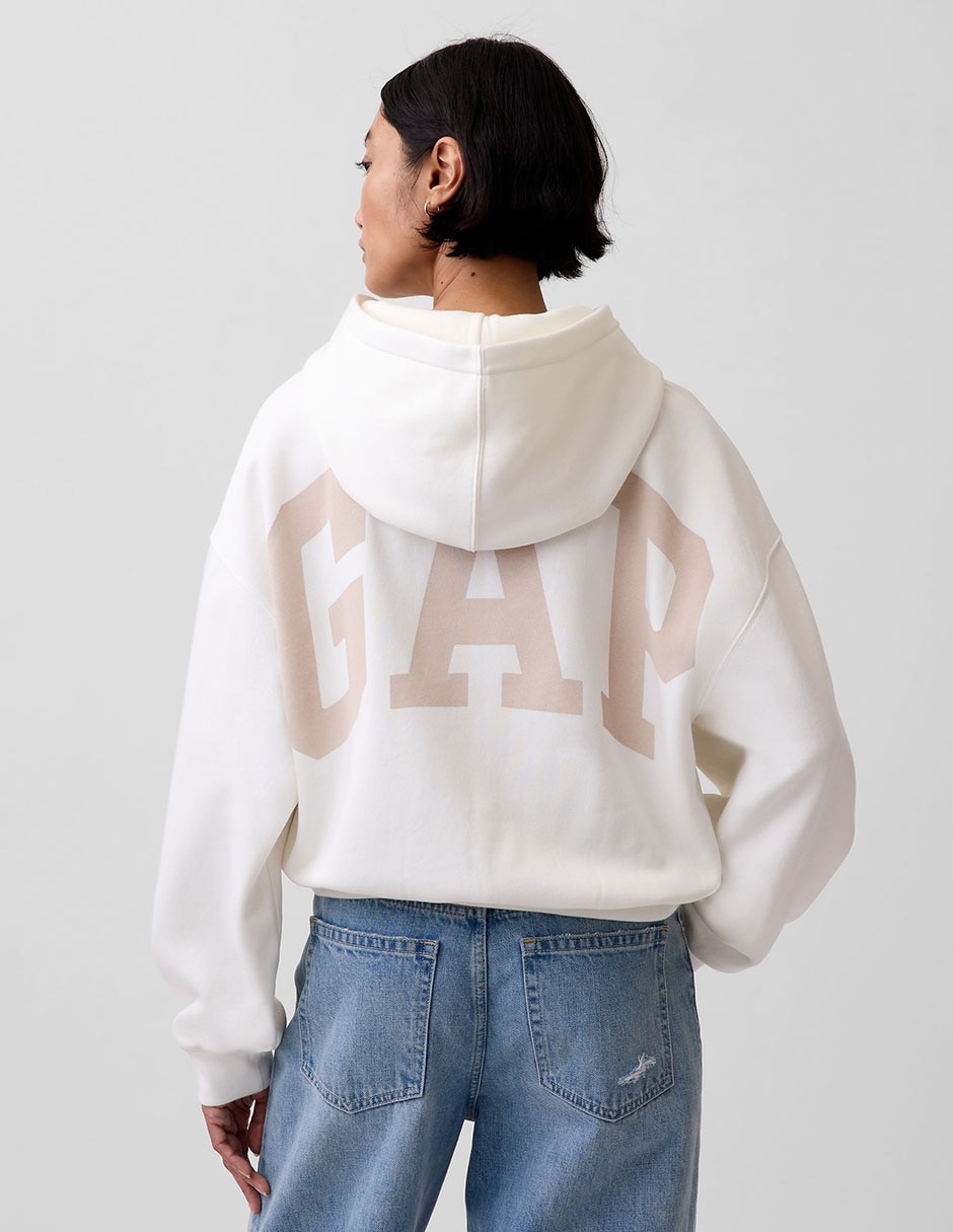 SUDADERA GAP 880827 LOGO R, XG, BLANCO