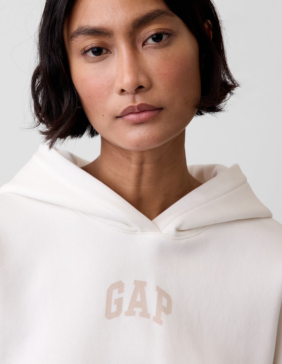 SUDADERA GAP 880827 LOGO R, XG, BLANCO