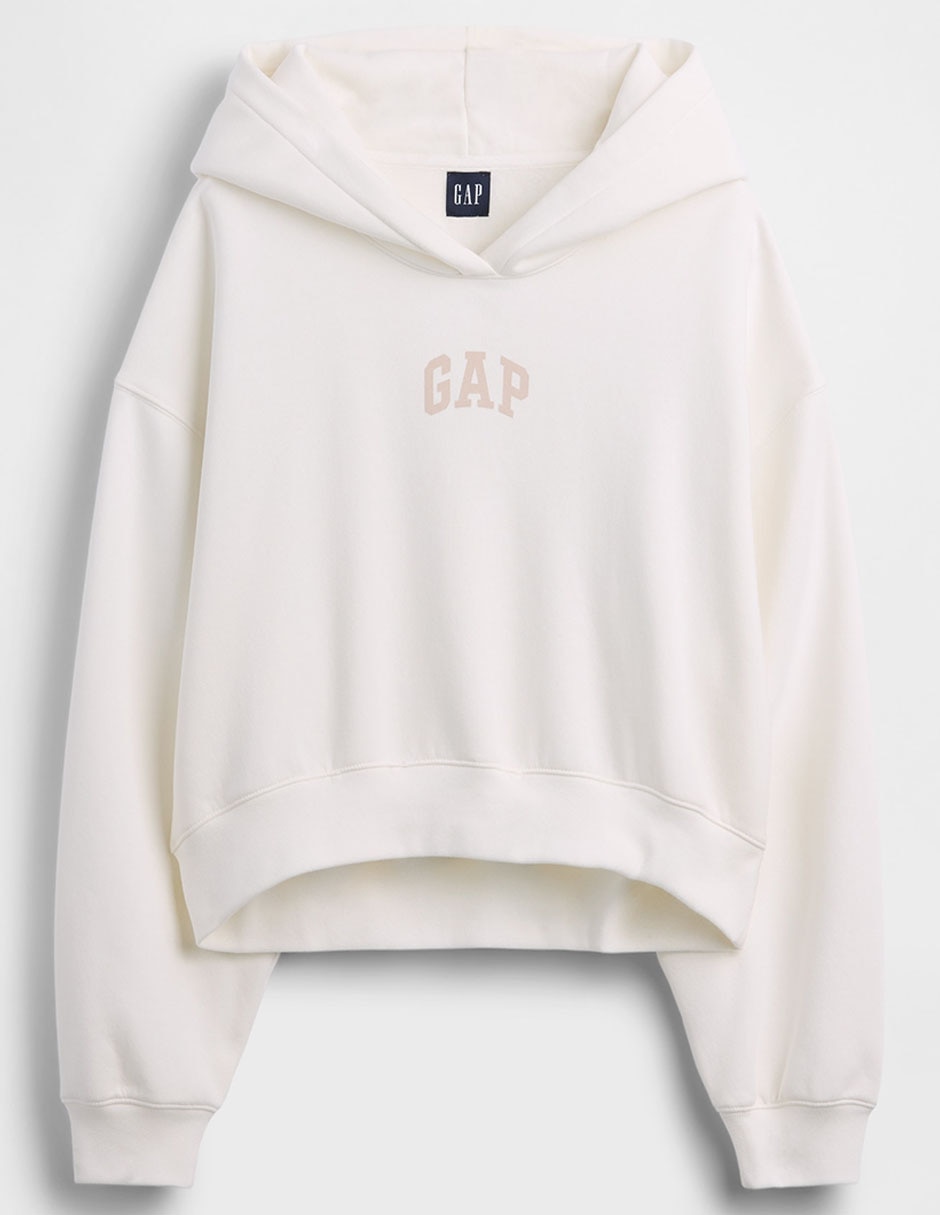 SUDADERA GAP 880827 LOGO R, XG, BLANCO