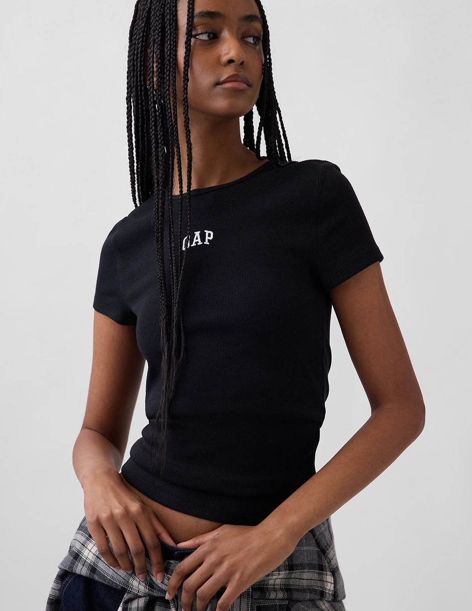 Playera manga corta cuello redondo para mujer 4